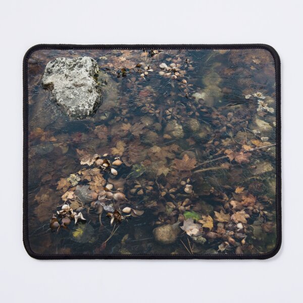 Item preview, Dark Freeze - Autumn Leaves and Aquatic Plants, Frozen Under the Ice designed and sold by Georgia Mizuleva.
