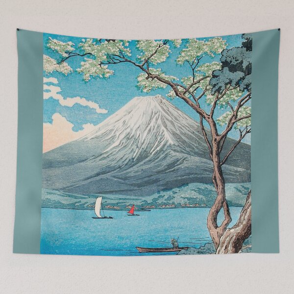 Item preview,  Mount Fuji from Lake Yamanaka by Hiroaki Takahashi (1871–1945). designed and sold by mycloudzdesign.