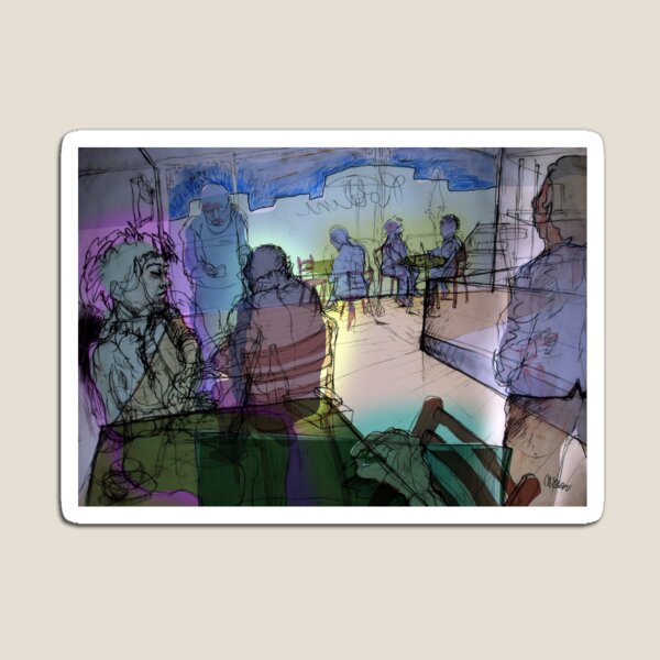 Summer cafe (With Energy and Auras) Magnet