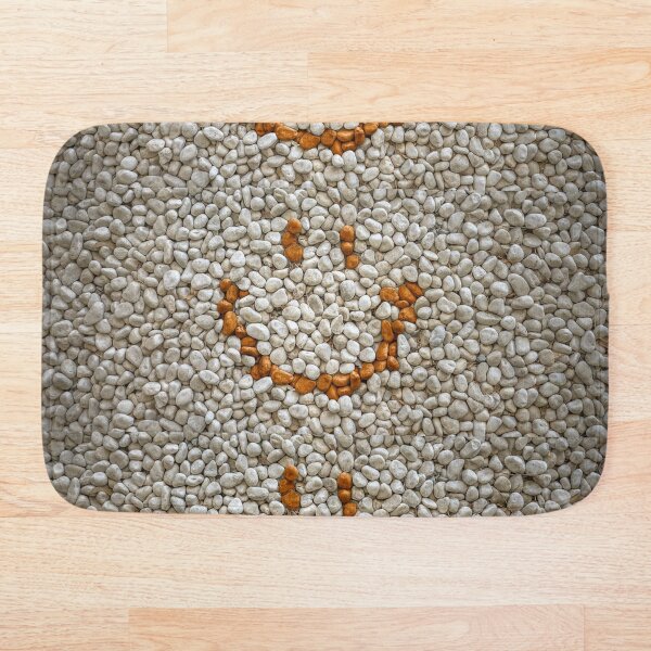 Item preview, Beautiful Smile Stone pebble white and orange designed and sold by Omar Daoud.