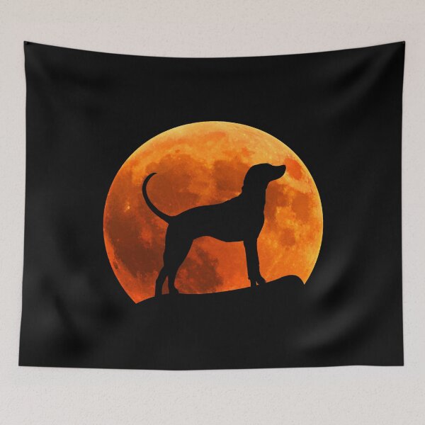 Item preview, greyhound Dog Silhouette in moon gift designed and sold by alaechamlal.
