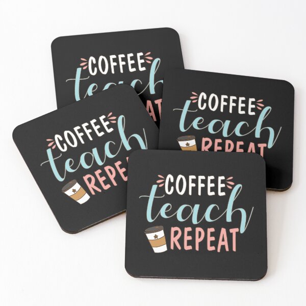 Item preview, Coffee Teach Repeat Coffee Lover designed and sold by Belhbib Art ⭐⭐⭐⭐⭐.