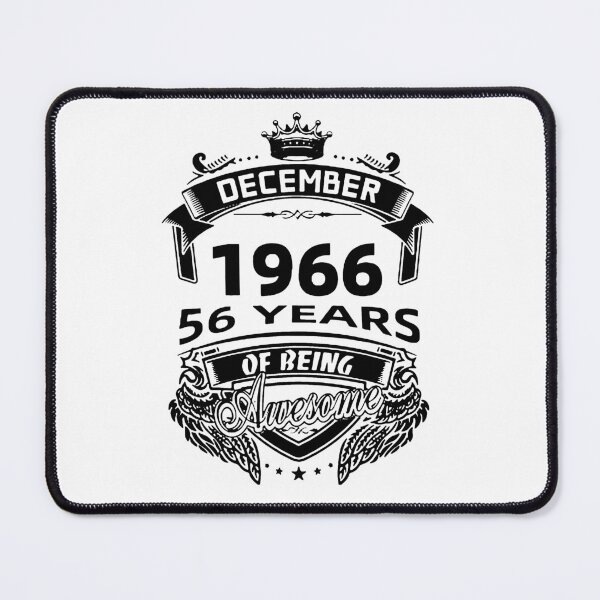 Item preview, Born in December 1966 I am Awesome 56 Years of Being Awesome Birthday Anniversary Gift Idea Holiday Fun Party Premium Apparel Funny Xmas designed and sold by DesignByHeartUK.