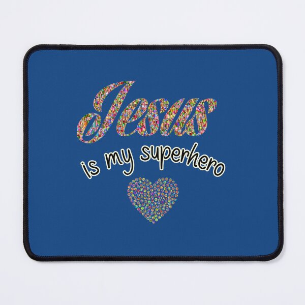 Item preview, Jesus is my superhero in gold and black print with cute heart tee-shirt designed and sold by Francoharris.