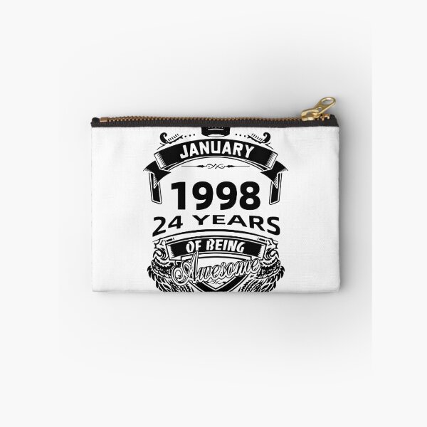 Item preview, Born in January 1998 I am Awesome 24 Years of Being Awesome Birthday Anniversary Gift Idea Holiday Fun Party Premium Apparel Funny Xmas designed and sold by DesignByHeartUK.