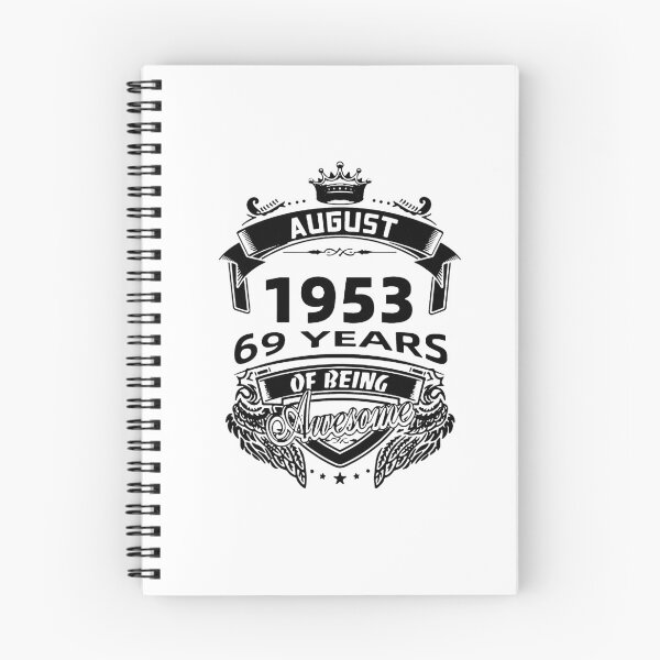 Item preview, Born in August 1953 I am Awesome 69 Years of Being Awesome Birthday Anniversary Gift Idea Holiday Fun Party Premium Apparel Funny Xmas designed and sold by DesignByHeartUK.