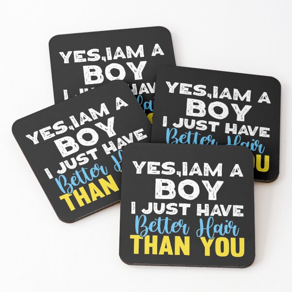 Item preview, Yes I'm A Boy I Just Have Better Hair Than You Funny Kids designed and sold by Eddie SH.