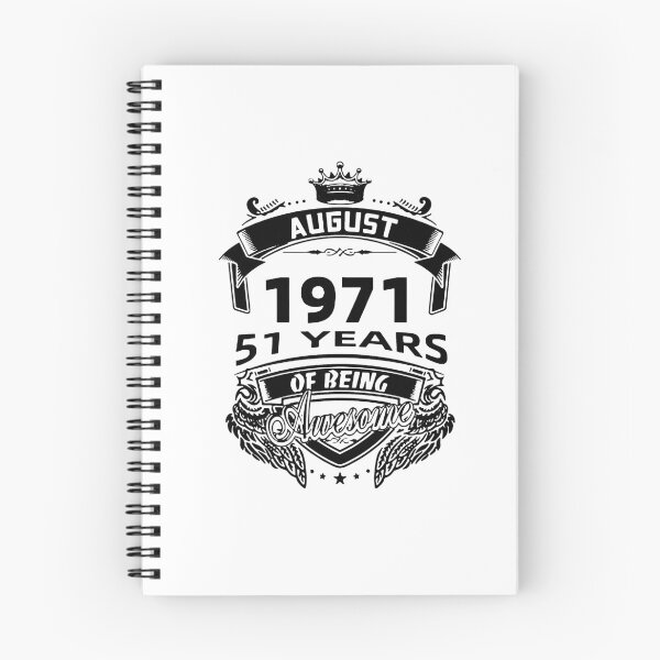 Item preview, Born in August 1971 I am Awesome 53 Years of Being Awesome Birthday Anniversary Gift Idea Holiday Fun Party Premium Apparel Funny Xmas designed and sold by DesignByHeartUK.