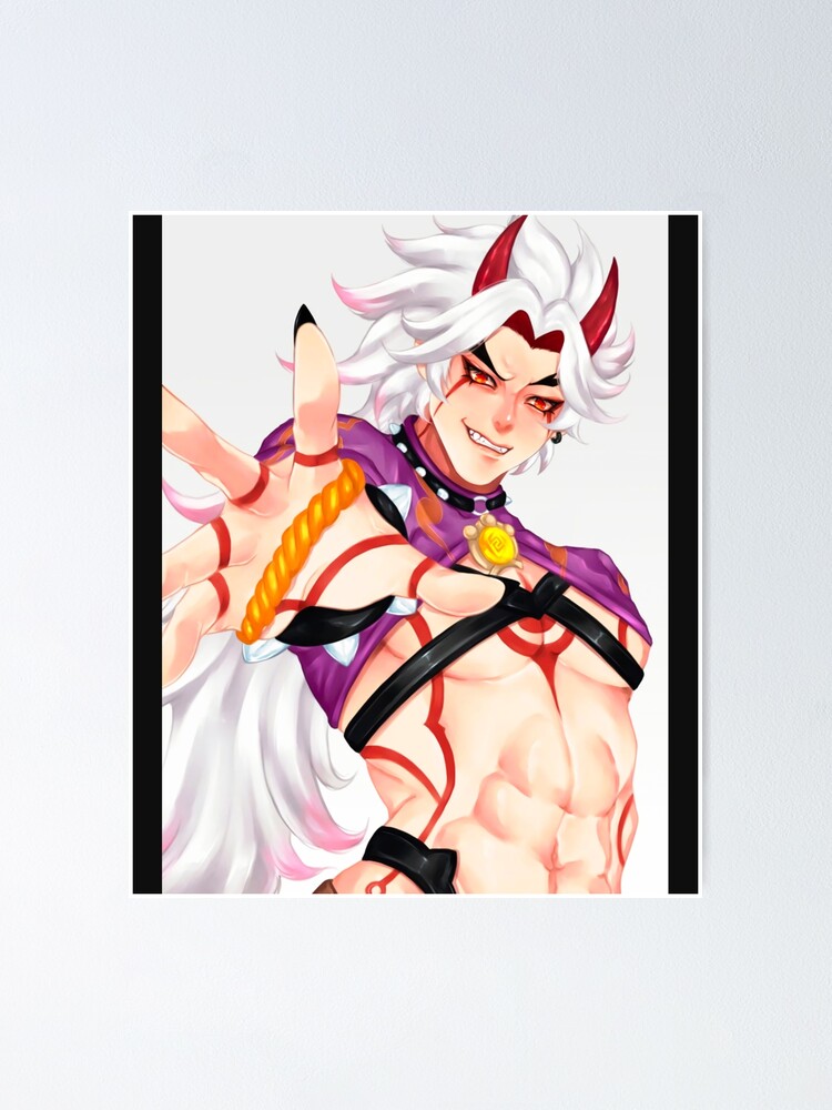 Arataki Itto Genshin Impact Poster For Sale By Bilibilistudio Redbubble