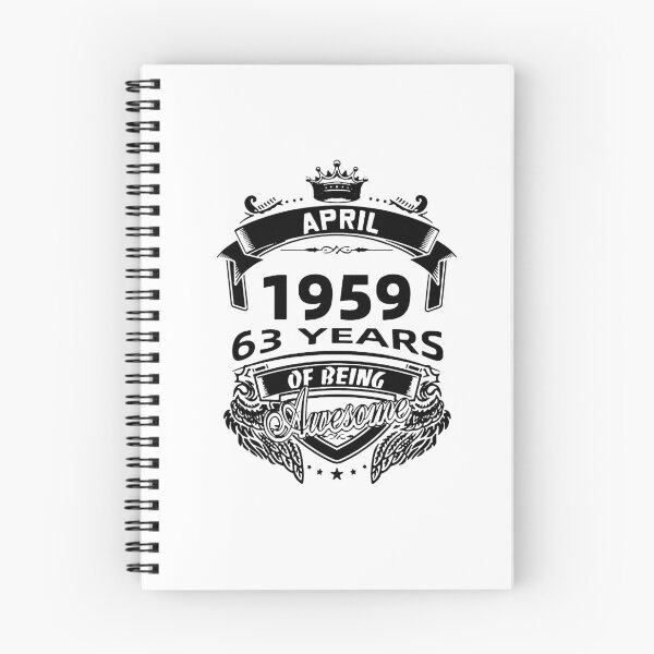 Item preview, Born in April 1959 I am Awesome 63 Years of Being Awesome Birthday Anniversary Gift Idea Holiday Fun Party Premium Apparel Funny Xmas designed and sold by DesignByHeartUK.