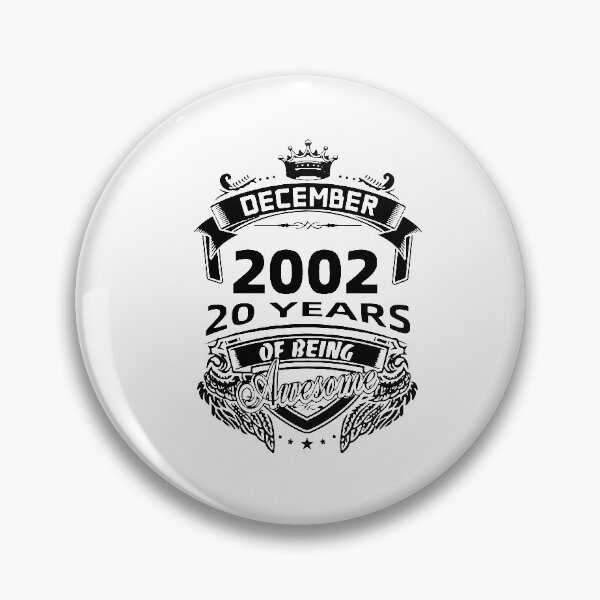 Item preview, Born in December 2002 I am Awesome 20 Years of Being Awesome Birthday Anniversary Gift Idea Holiday Fun Party Premium Apparel Funny Xmas designed and sold by DesignByHeartUK.