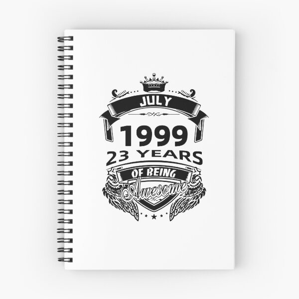 Item preview, Born in July 1999 I am Awesome 23 Years of Being Awesome Birthday Anniversary Gift Idea Holiday Fun Party Premium Apparel Funny Xmas designed and sold by DesignByHeartUK.