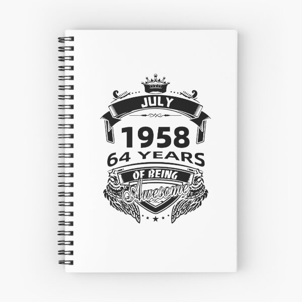 Item preview, Born in July 1958 I am Awesome 64 Years of Being Awesome Birthday Anniversary Gift Idea Holiday Fun Party Premium Apparel Funny Xmas designed and sold by DesignByHeartUK.