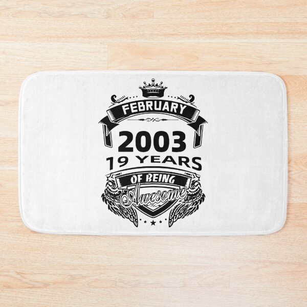 Item preview, Born in February 2003 I am Awesome 19 Years of Being Awesome Birthday Anniversary Gift Idea Holiday Fun Party Premium Apparel Funny Xmas designed and sold by DesignByHeartUK.