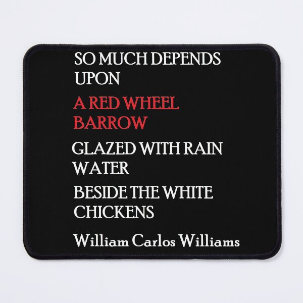 Item preview, Red Wheel Barrow Black designed and sold by silentstead.