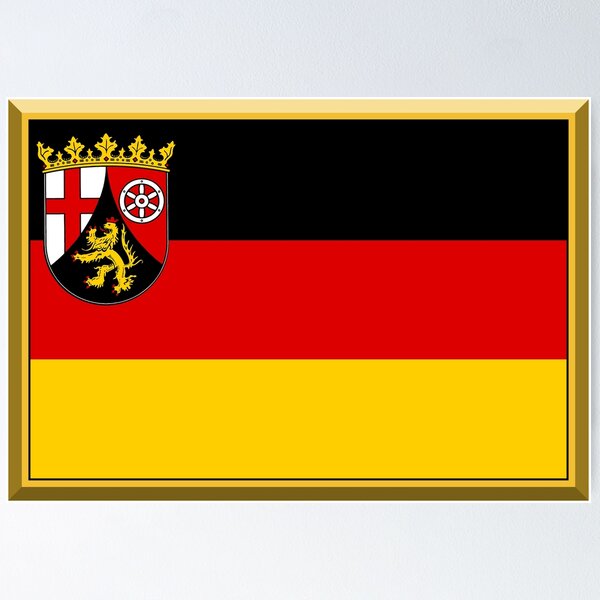 Item preview, RHINELAND-PALATINATE Flag Gifts, Masks, Stickers & Products (GF) designed and sold by mpodger.
