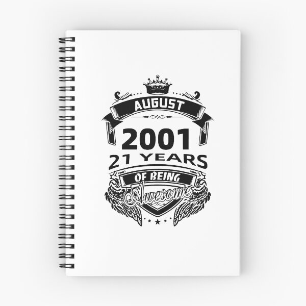 Item preview, Born in August 2001 I am Awesome 21 Years of Being Awesome Birthday Anniversary Gift Idea Holiday Fun Party Premium Apparel Funny Xmas designed and sold by DesignByHeartUK.