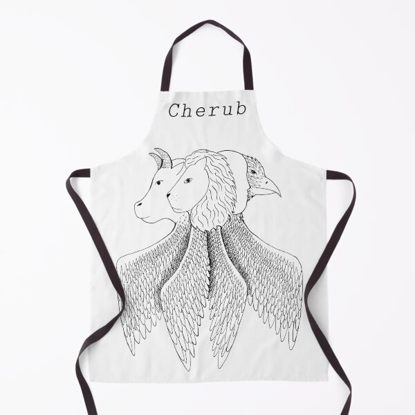 Item preview, accurate cherub cherubim angel ink illustration tetramorph designed and sold by indiVisibl.