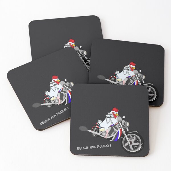Item preview, Chicken biker illustration France designed and sold by Elobrdn.
