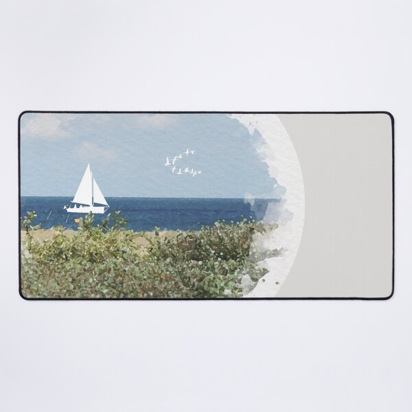 Item preview, Beach view with boat designed and sold by Lorredraw.