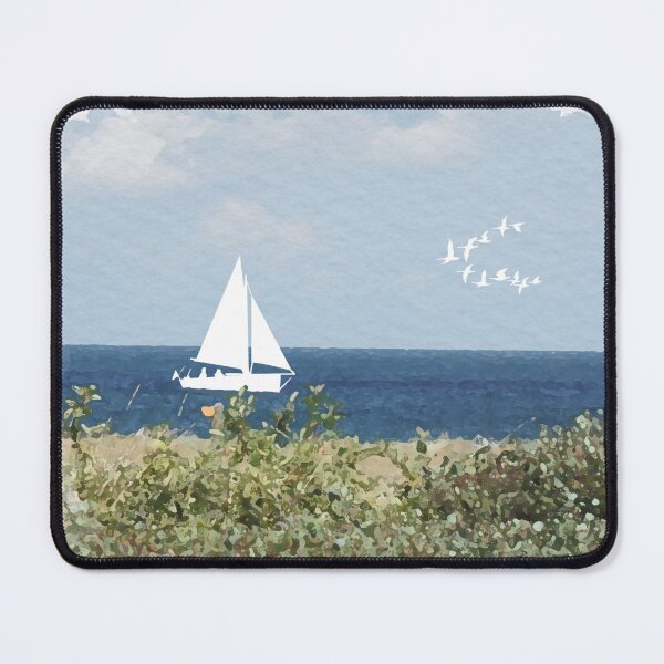 Item preview, Beach view with boat  designed and sold by Lorredraw.