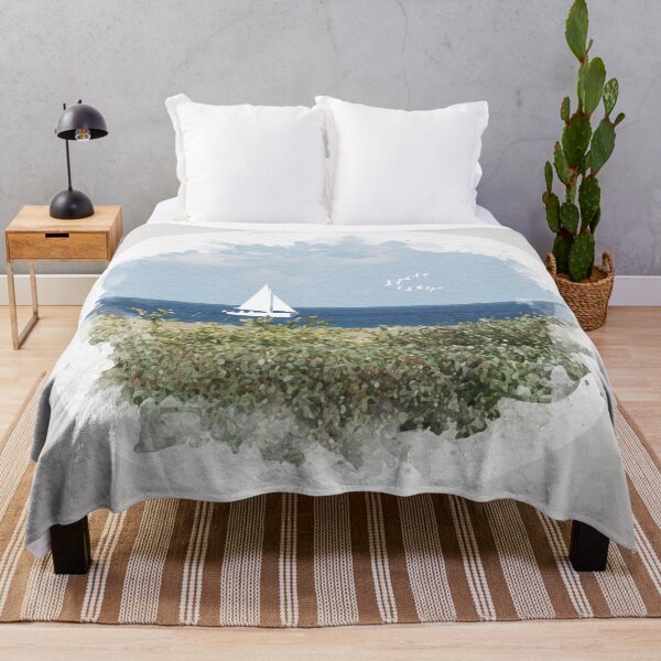 Item preview, Beach view with boat  designed and sold by Lorredraw.