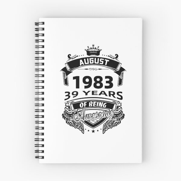 Item preview, Born in August 1983 I am Awesome 39 Years of Being Awesome Birthday Anniversary Gift Idea Holiday Fun Party Premium Apparel Funny Xmas designed and sold by DesignByHeartUK.