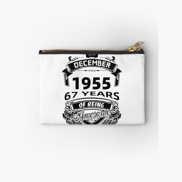 Item preview, Born in December 1955 I am Awesome 67 Years of Being Awesome Birthday Anniversary Gift Idea Holiday Fun Party Premium Apparel Funny Xmas designed and sold by DesignByHeartUK.