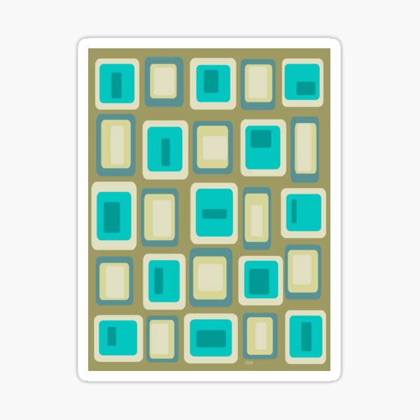 Item preview, cubes blue`ish green beige designed and sold by Maureen Zaharie.