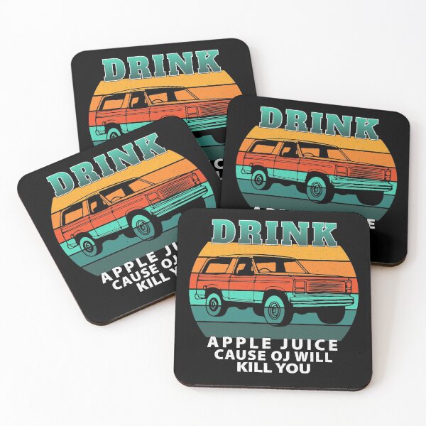 Item preview, Drink Apple Juice Because OJ Will Kill Funny Vintage  designed and sold by THEMADBRUSH.