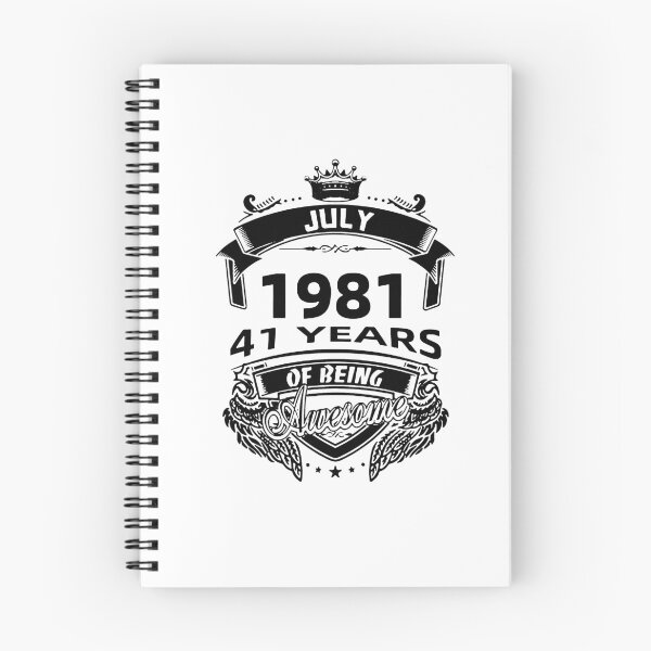 Item preview, Born in July 1981 I am Awesome 41 Years of Being Awesome Birthday Anniversary Gift Idea Holiday Fun Party Premium Apparel Funny Xmas designed and sold by DesignByHeartUK.