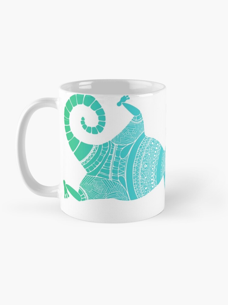 Alternate view of Teal Changing | Gradient Gecko Coffee Mug