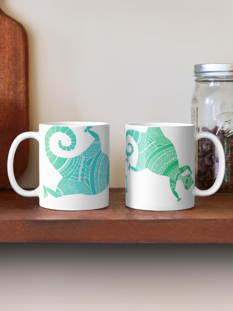 Alternate view of Teal Changing | Gradient Gecko Coffee Mug