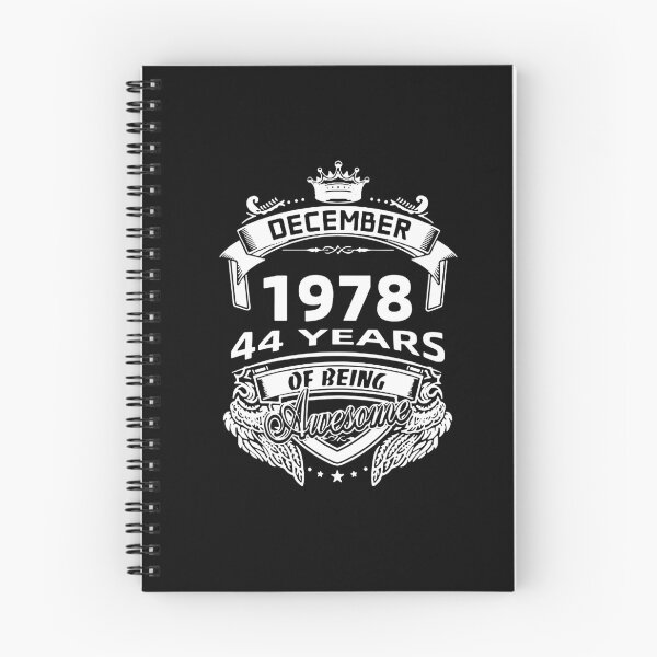 Item preview, Born in December 1978 I am Awesome 44 Years of Being Awesome Birthday Anniversary Gift Idea Holiday Fun Party Premium Apparel Funny Xmas designed and sold by DesignByHeartUK.