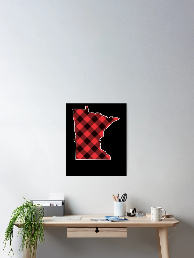 Imagen 2 de 3, Póster con la obra Minnesota State Map Buffalo Plaid Christmas MN Minnesota Gear, diseñada y vendida por DynamicDesign.