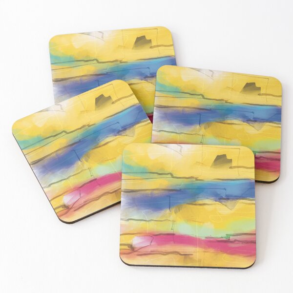 Item preview, Large Abstract Art, Layered Yellow  designed and sold by LanrivArtStudio.