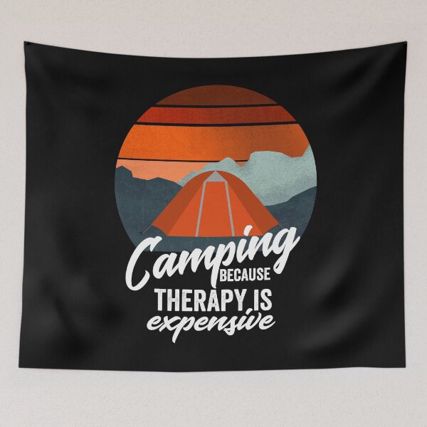 Item preview, Camping because therapy is expensive-summer.  designed and sold by DesignedBySnip.