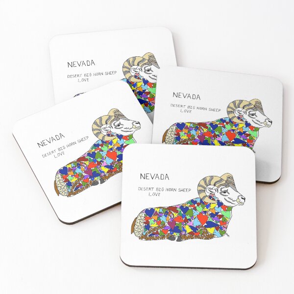 Item preview, Nevada - Desert Big Horn Sheep - Love - state symbols designed and sold by Colleen Macomber.