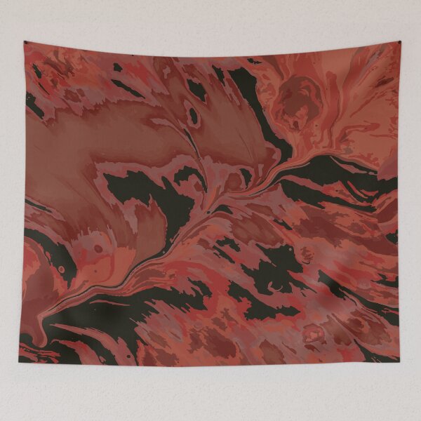 Item preview, Dark Red and Black Fluid Pour Art designed and sold by Abbara.