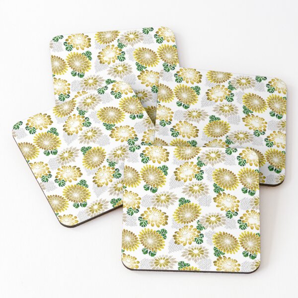 Item preview, Japanese Pattern WAGARA of FUYUNOKIKU. Winter Chrysanthemum designed and sold by monodesigns.