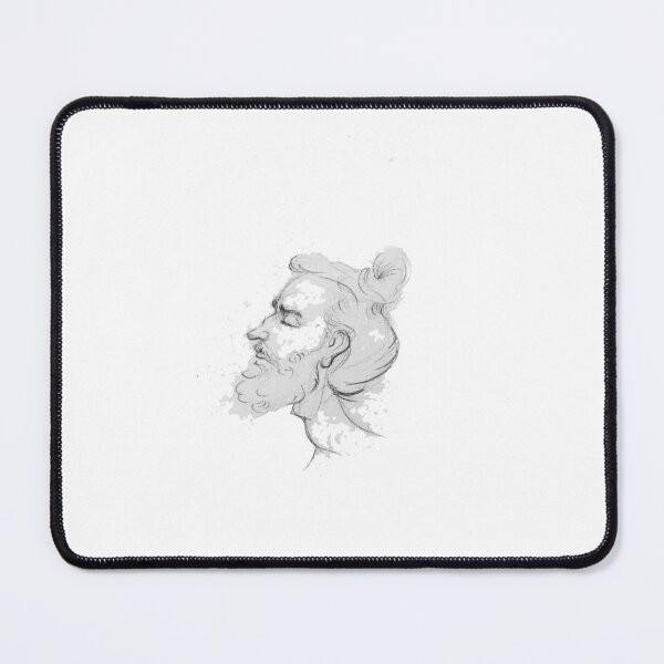 Item preview, Man with Man bun Meditating Canvas Print -YOGA (Grey) designed and sold by AlexEex.