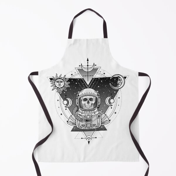 Item preview, Animation portrait of the astronaut skeleton in a space suit. Background - the star sky, symbols of the moon and sun. Sacred geometry. designed and sold by YanaZvereva.