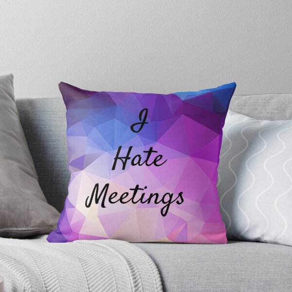 Item preview, I hate meetings Purple Blue Geometric designed and sold by ApparelByGriph.