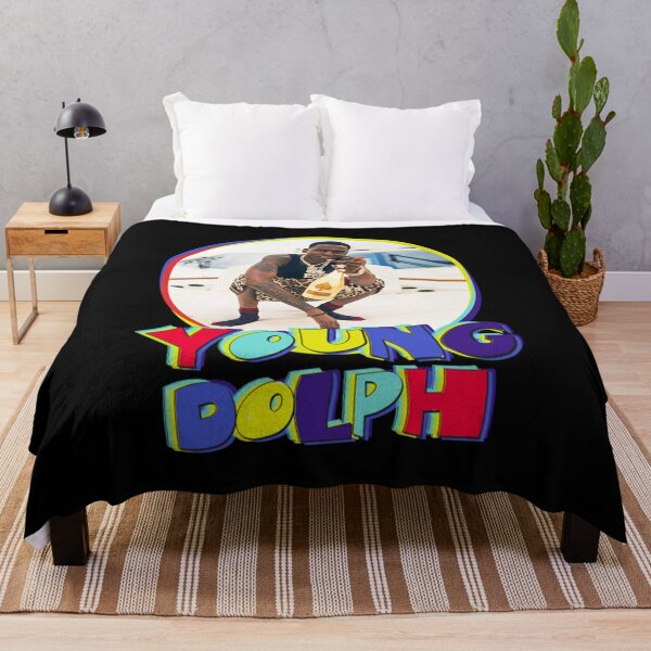 Young Dolph Colorful Throw Blanket