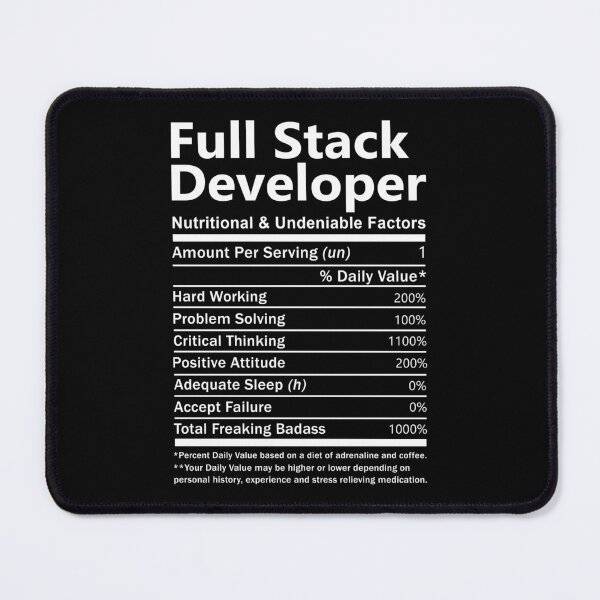 Item preview, Full Stack Developer T Shirt - Nutritional and Undeniable Factors Gift Item Tee designed and sold by oslandefren.