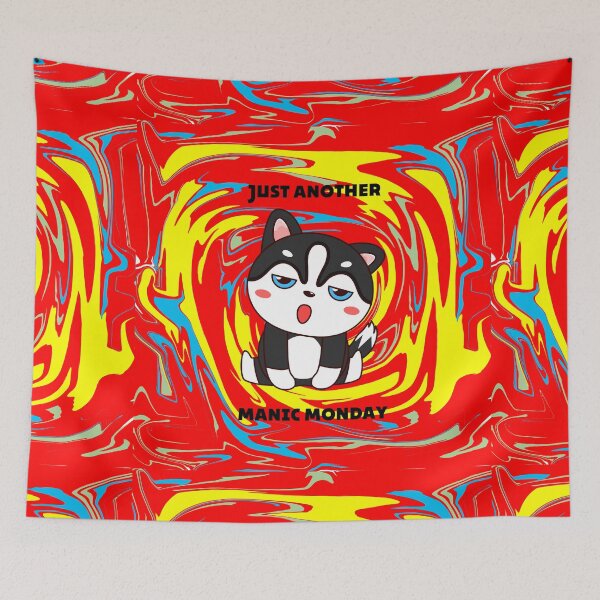 Item preview, Just Another Manic Monday | Graphic Husky Quote Design designed and sold by D-Shirt-More.