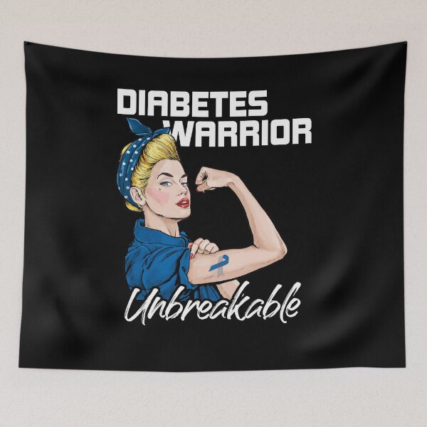 Item preview, Diabetes Warrior Unbreakable Diabetes Awareness designed and sold by Dressed For  Duty.