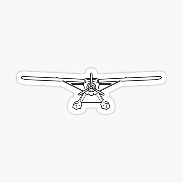 Item preview, Float plane classic aircraft black outline graphic designed and sold by soitwouldseem.