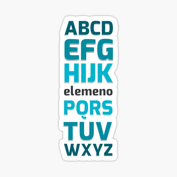 Item preview, ABC elemeno  designed and sold by bubbliciousart.