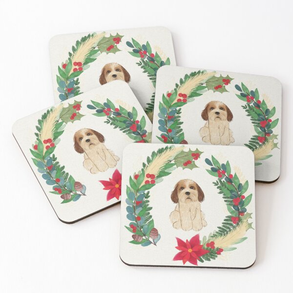 Item preview, Christmas Cockapoo Wreath designed and sold by inkohitpsd.